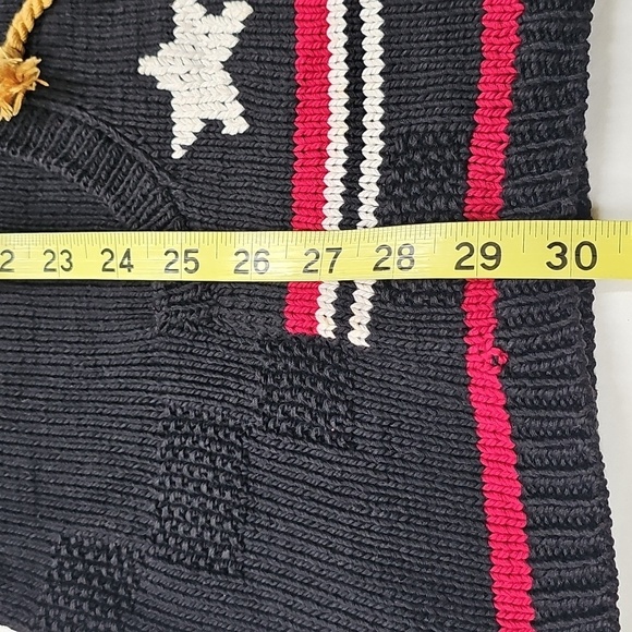 Berek Black Sweater with Red, Gold, and White Nautical Accents - Picture 10 of 11